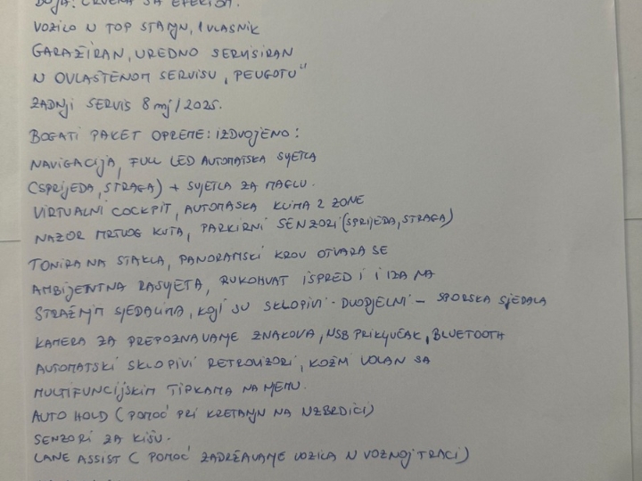 Peugeot 3008 blue hdi 130, 1 vl.