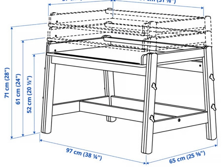 Ikea Flisat dječji stol i klupica