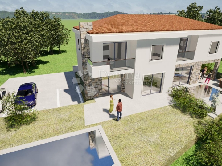 Moderna dvojna villa s bazenom