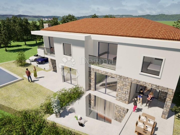 Moderna dvojna villa s bazenom