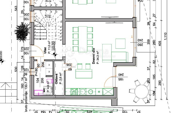 Moderna dvojna villa s bazenom