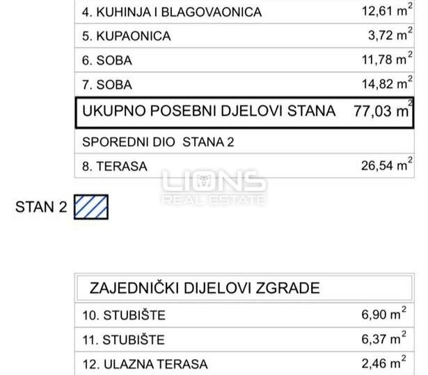 Krk, Omišalj, 54 m2 + 27 m2 terasa