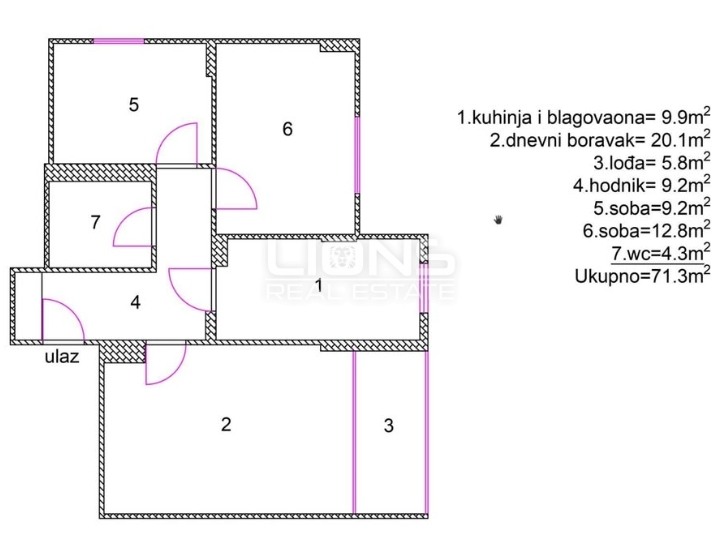 Podmurvice, Rijeka, 2S + DB, 71 m2