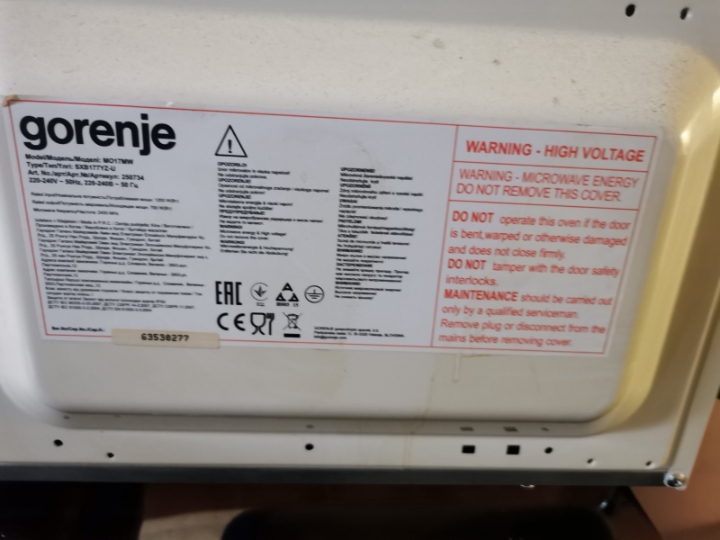 Mikrovalna  Gorenje
