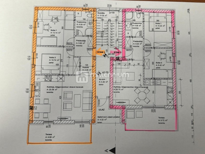 Viškovo, novogradnja, 57.67m2, 2S+DB, okućnica i parking
