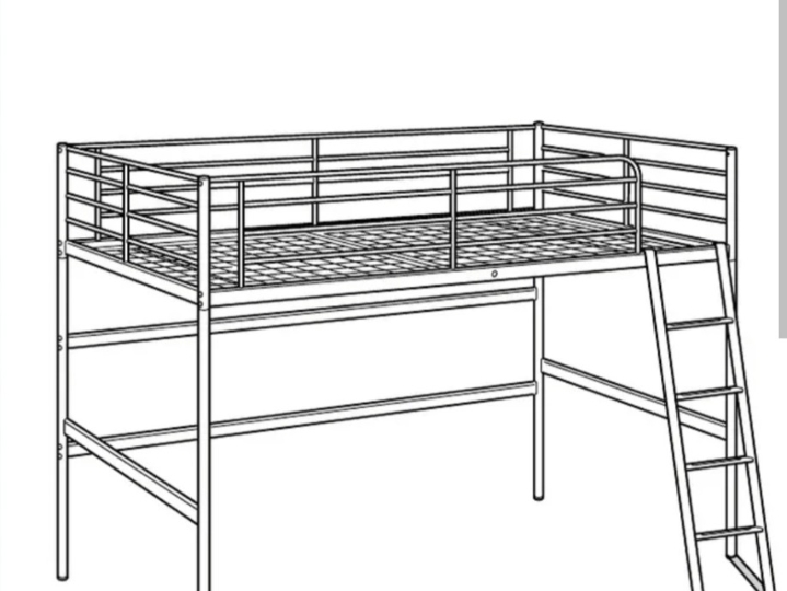 Ikea Svärta, visoki krevet 90x200 cm