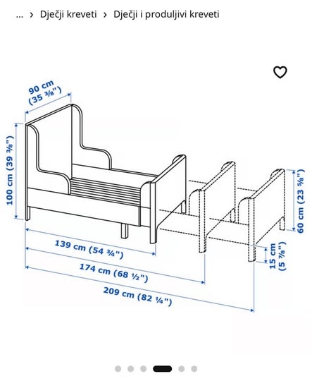Dječji krevet roza boje