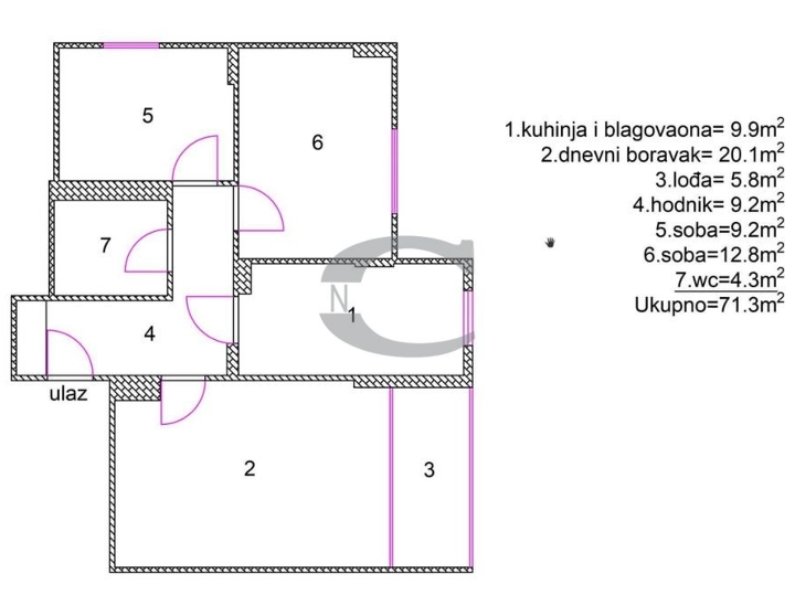 Rijeka, Podmurvice, 2S+DB