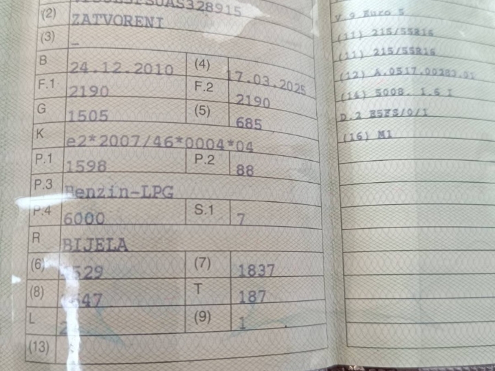 Peugeot 5008 1.6 + plin