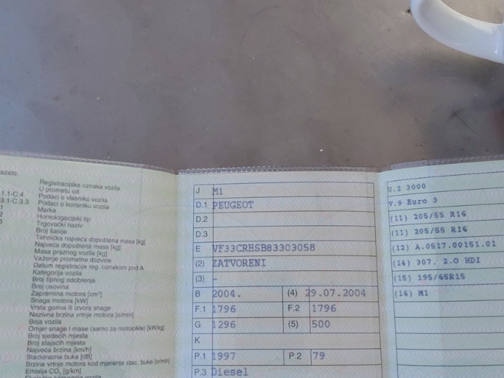 Peugeot 307, 2.0hdi