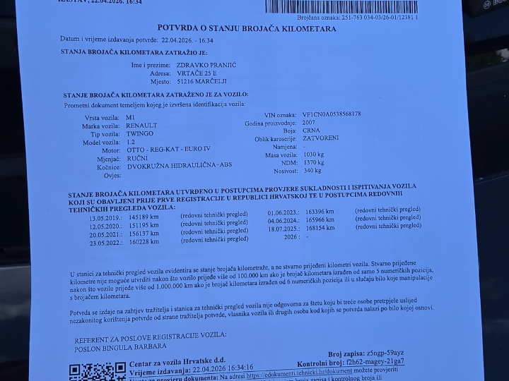 Renault Twingo 1.2 klima, reg.