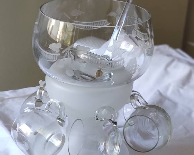 Kristalni set za punč Mundgeblasen