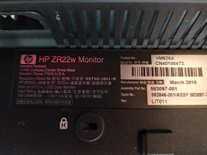 Monitor 22" HP