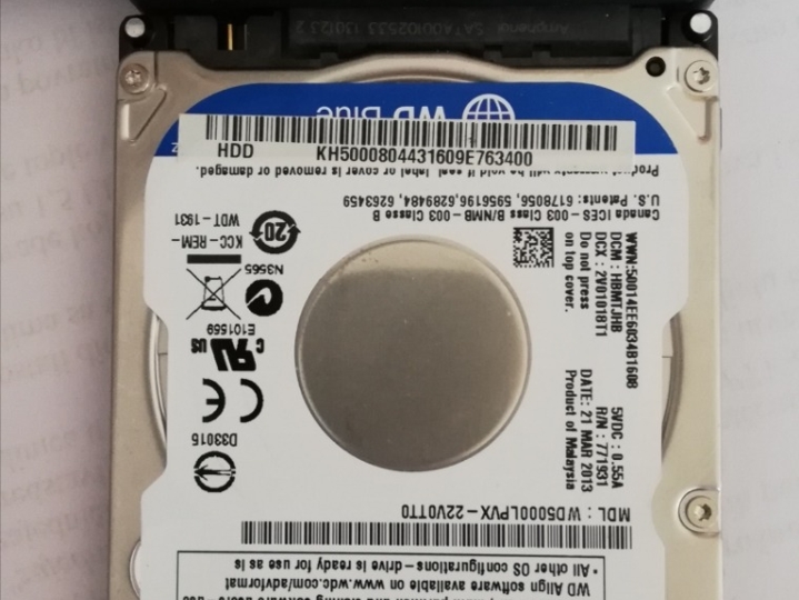 HDD za laptop WD blue 500Gb