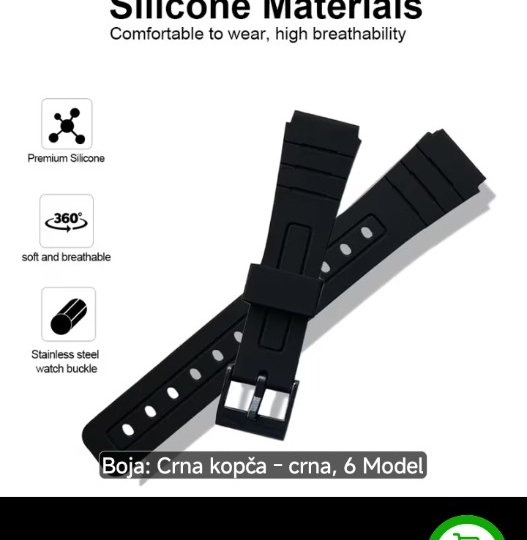Remen za sat silikonski 22 mm
