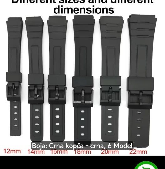 Remen za sat silikonski 22 mm