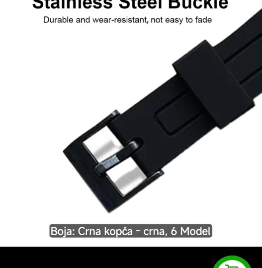 Remen za sat silikonski 22 mm