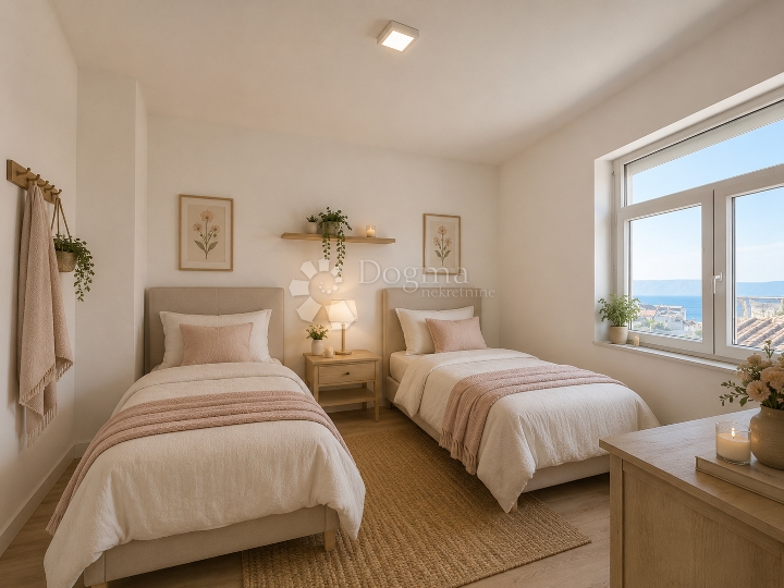 Novi Vinodolski - adaptiran stan 57 m² - pogled na more