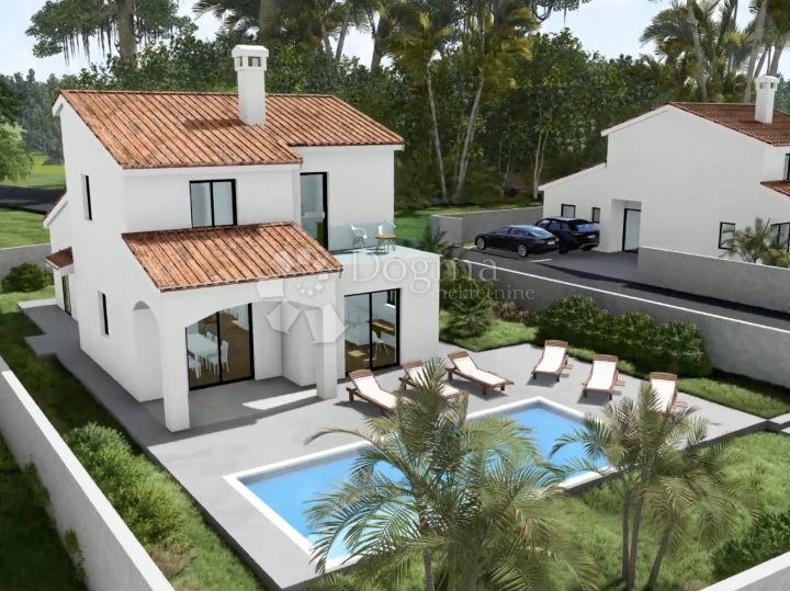 Višnjan - Gambetići, samostojeća vila 140m2 s bazenom