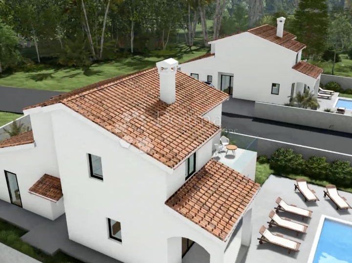Višnjan - Gambetići, samostojeća vila 140m2 s bazenom
