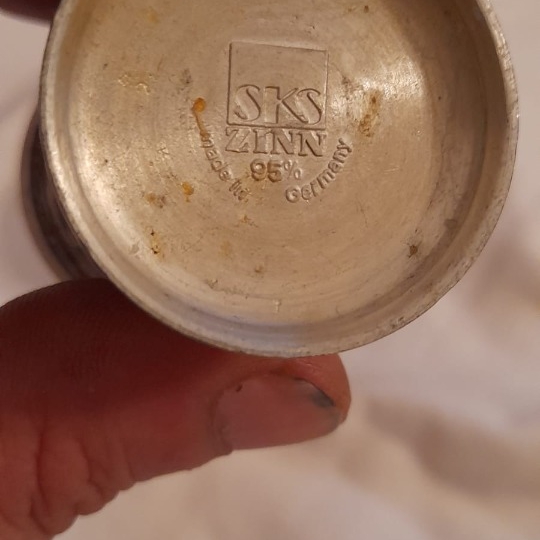 Vintage njemački set za rakiju/liker od kositra SKS ZINN (W. Germany)