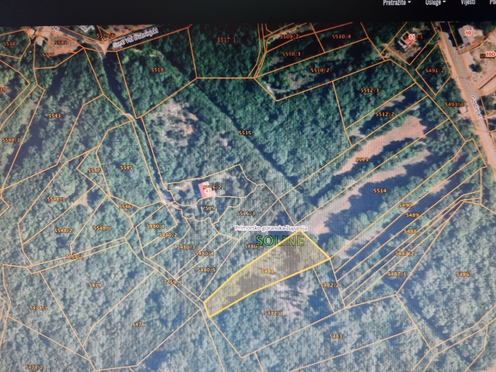 Otok Krk, Gostinjac, šumsko poljoprivredno zemljište 1.831 m2