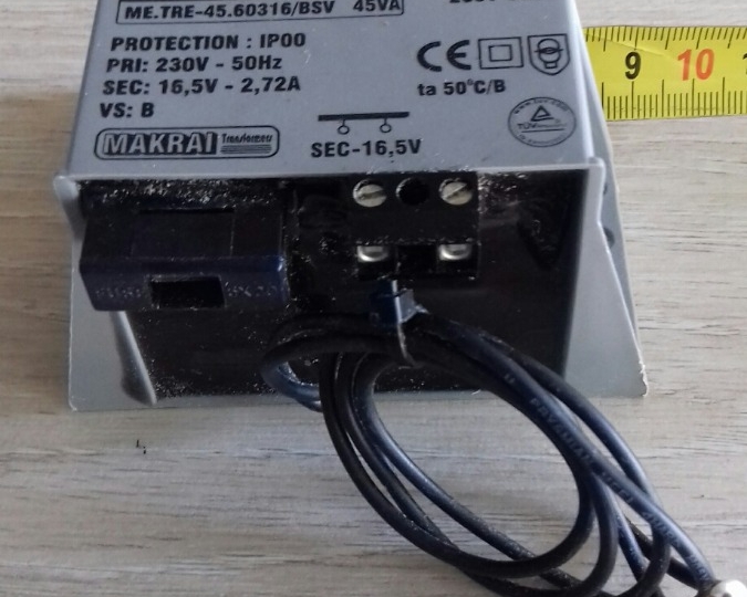 Transformator mrežni 220V na 16,5V 45 VA