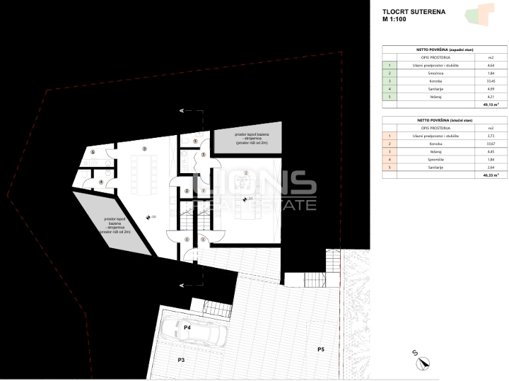 Teren Trsat 650 m2 – projekt za 2 stana