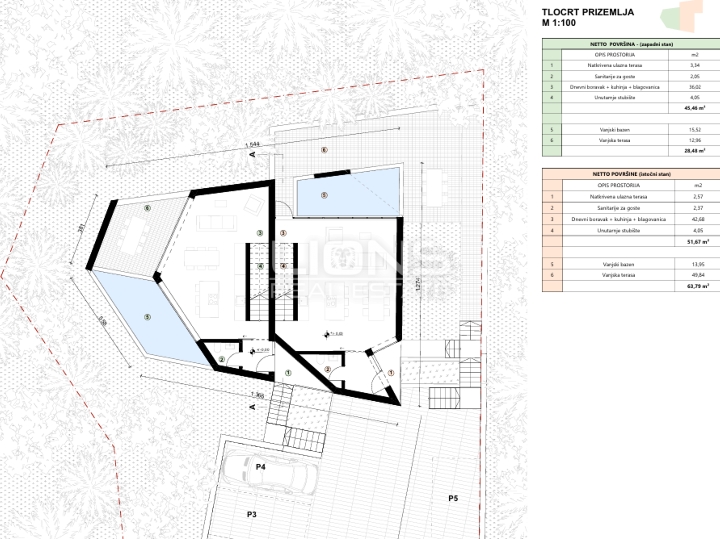 Teren Trsat 650 m2 – projekt za 2 stana