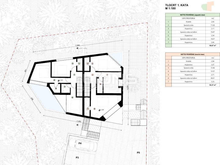 Teren Trsat 650 m2 – projekt za 2 stana