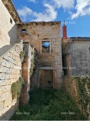 Kamena istarska kuća s građevinskom dozvolom i projektom, Tinjan!