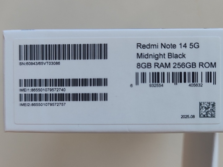 Redmi Note 14 (8/256GB), novo