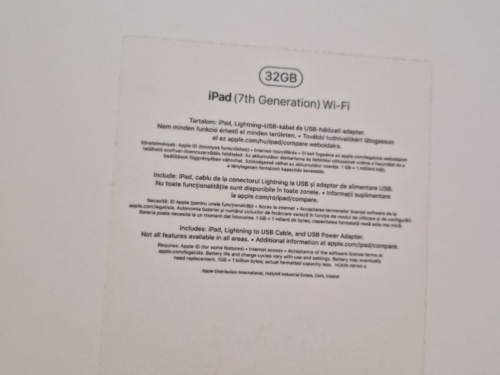 Apple Ipad 7 wi-fi 32 Gb silver, 10.2inch