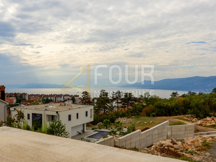 Rijeka, Srdoči, novogradnja, samostojeća kuća s garažom - roh bau