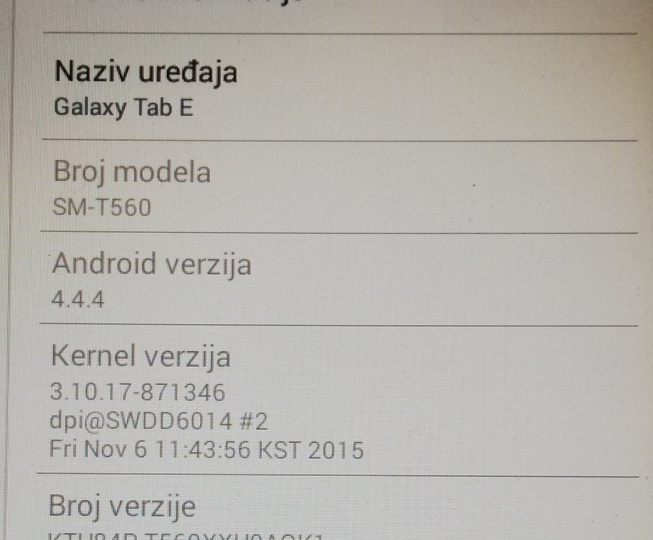 Tablet Samsung Galaxy Tab E