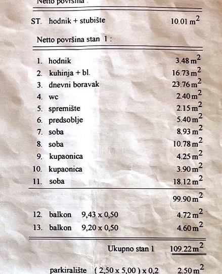 Podmurvice – moderan 3S+DB stan s dva parkirna mjesta