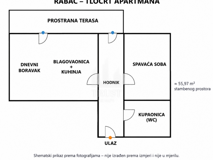Labin, Rabac - stan u prizemlju, 1S+DB