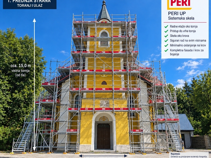 Iznajmljivanje skele sa i bez montaže