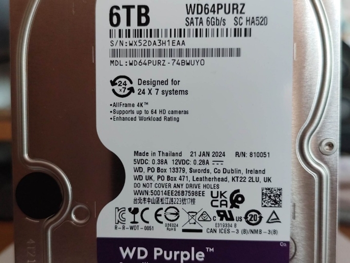 Hdd WD 6Tb Purple