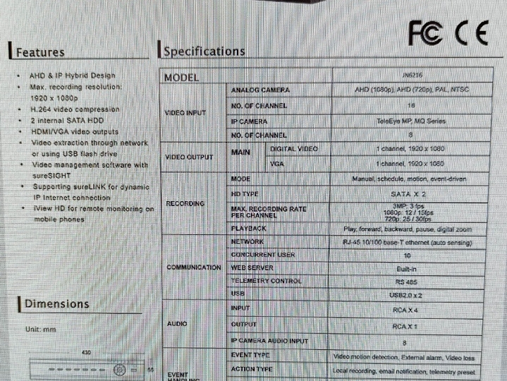 Snimač za videonadzor 16 kanala TeleEye