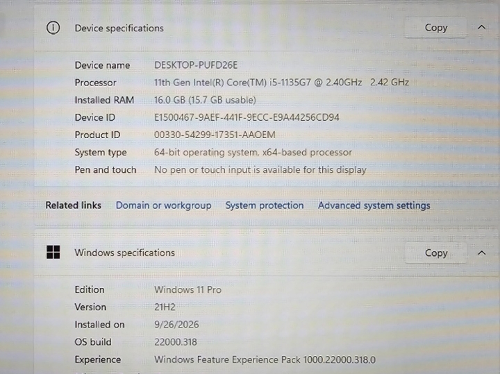 Lenovo ThinkPad L15 Gen 2 i5-1135G7 16 GB 512 GB SSD