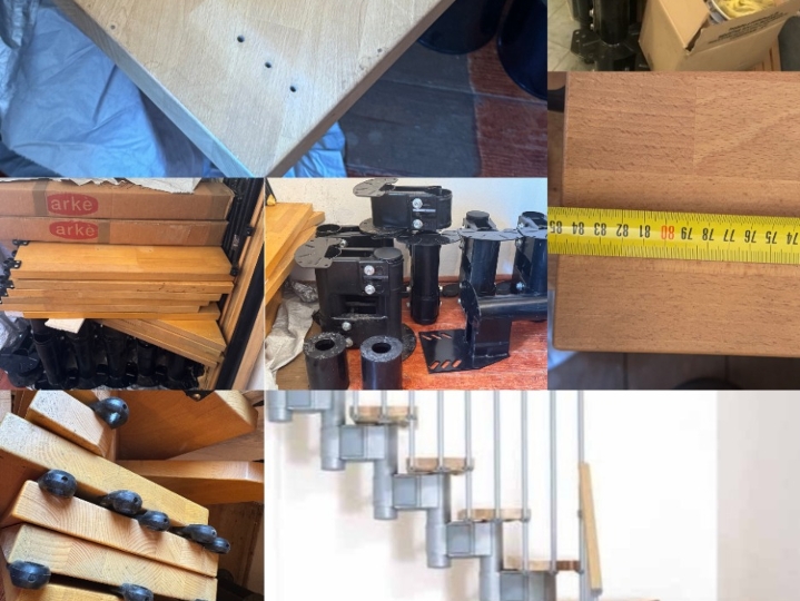 Spiralne stepenice Albini&Fontanot Kit verzija (masivna bukva)