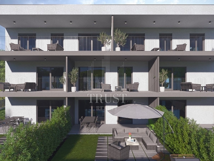Rijeka, Drenova - novogradnja 1S+DB, okućnica 60 m2