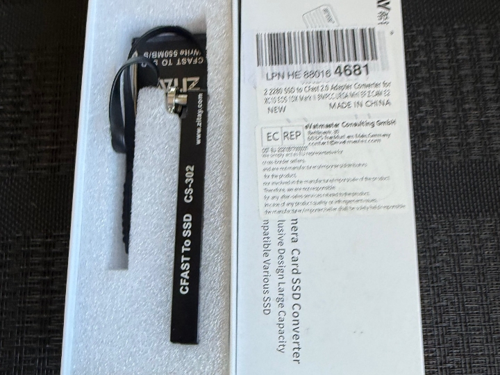 ZITAY CFast 2.0 to M.2 SATA SSD adapter (za BMPCC 4K/6K, Z CAM)