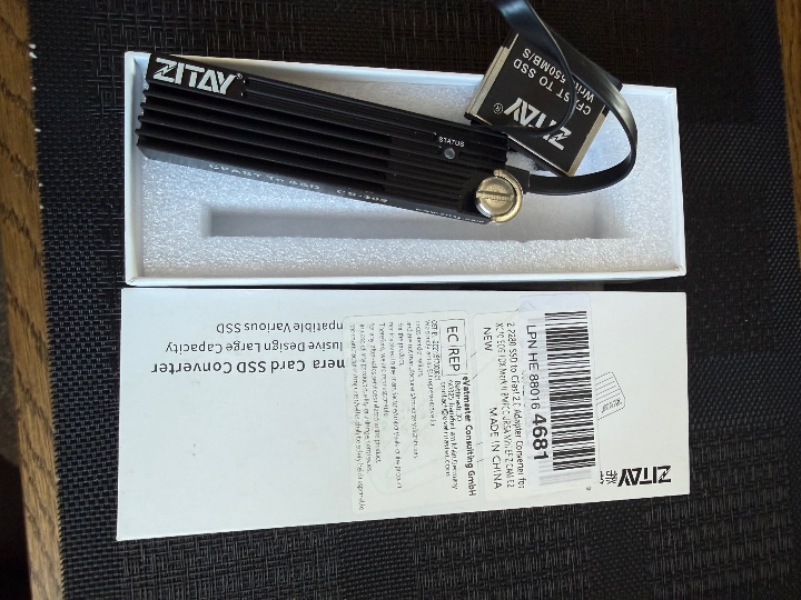 ZITAY CFast 2.0 to M.2 SATA SSD adapter (za BMPCC 4K/6K, Z CAM)