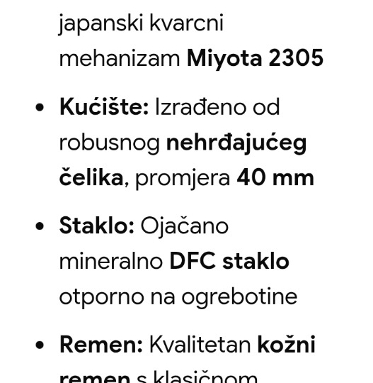 Muški sat Thunderbild, kao novi, očuvan