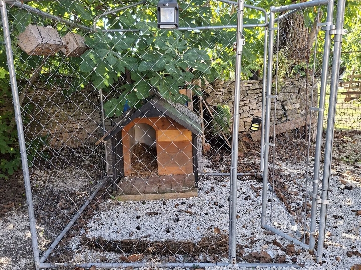 Pocinčani boks i kućica za psa s nadstrešnicom