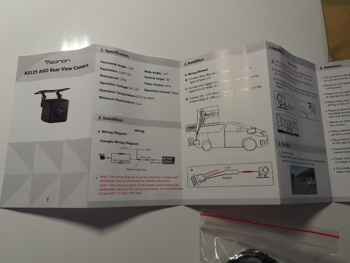 Parking kamera Eonon A0125, novo - 35€