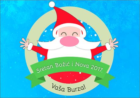Sretan Božić i uspješnu Novu godinu želi Vam Burza!