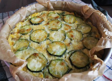 Pita od tikvica, kukuruza, šampinjona i sira
